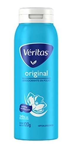 Desodorante En Polvo Veritas Original 120 G Azul