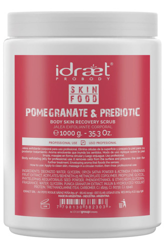  Skin Food Pomegranate & Prebiotic Gel Exfoliante Idraet 1kg