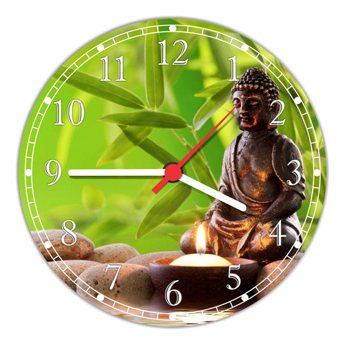 Relógio Parede Budismo Buda Religiosidade Decorações Quartz