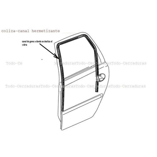 Coliza-canal Hermetizante Vidrio Delantero Derecho Meriva