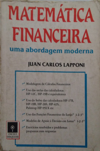 Livro Matemática Financeira - Juan Carlos Lapponi