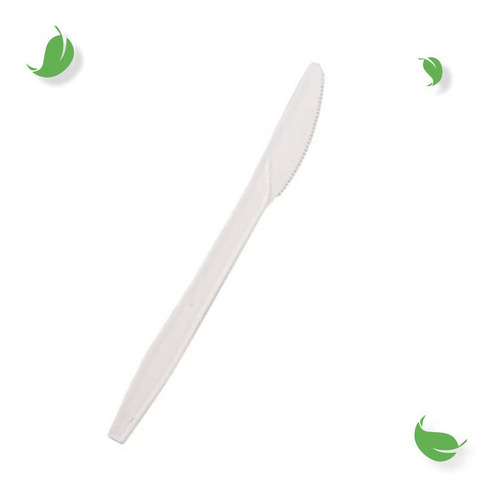 Imagen 2 de 6 de Cuchillo Desechable Biodegradable 6 PuLG. 1000 Pzas.
