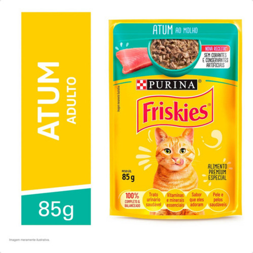 Kit 30 Friskies Sachês Ração Umida 2 Sabores Atum E Peixe Branco | Lojão Do Ferro