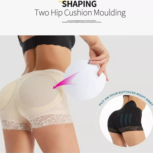 Mujer Encaje Clásico Ropa Shaper Butt Lifter Panty 2 Piezas