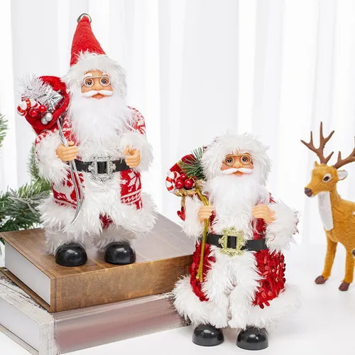 Figura Pequeña De Papá Noel, Adorno Decorativo Para Sala De