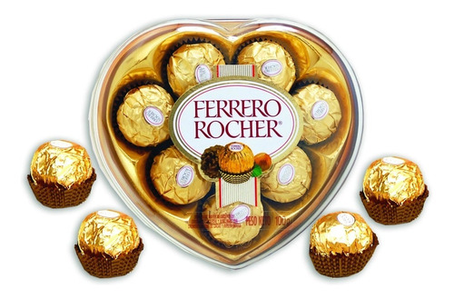 Ferrero Rocher Estuche Corazón X8 Unidad - G A $32