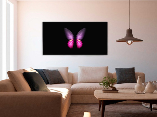 Cuadros Modernos Mariposa Violeta De 60 X 120 Cm