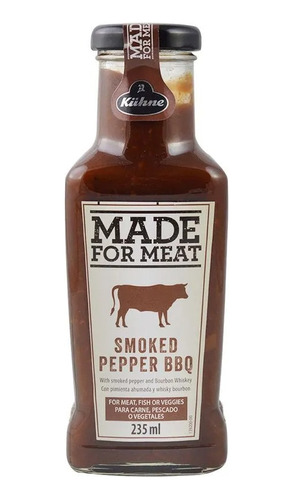 Salsa Smoked Pepper Bbq Kuhne  235ml Origen: Alemania