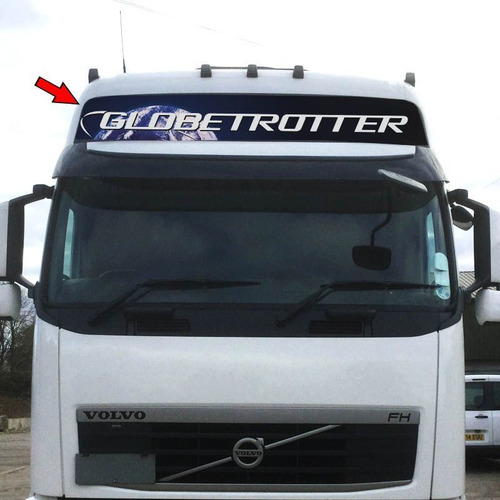 Imagem 2 de 5 de Faixa Adesivo Testeira Quebra-sol Globetrotter - Volvo Fh