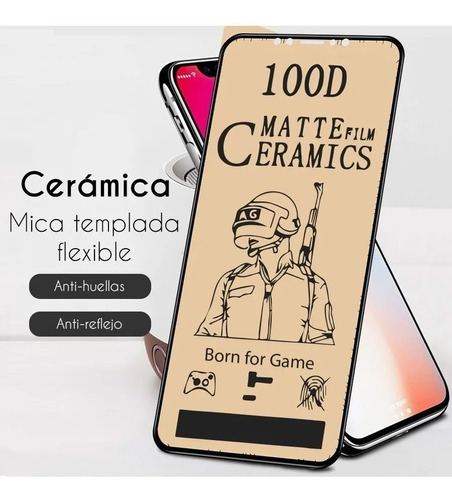 Mica De Ceramica Textura Suave Mate Para iPhone 6 / 6 Plus