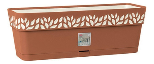 Maceta Grande Rectangular Italianas Interior Exterior 9 L Color Terracota