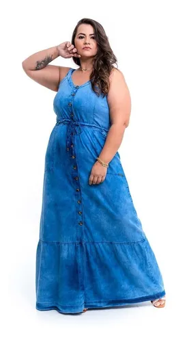 Vestido jeans barato mercado cheap livre
