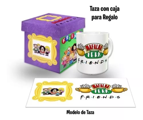Taza de Mafalda Rosada con Empaque (Cajita) #1