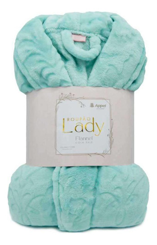 Roupão Microfibra Flannel Lady - Appel - Aqua