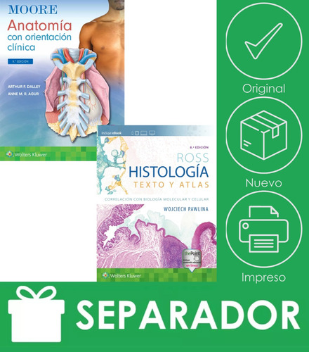 Pack Moore + Ross Histología + Lampara Usb