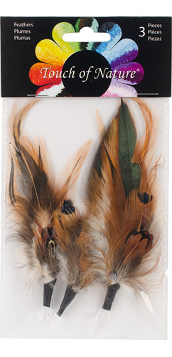 Touch Of Nature 3 Pieza Pluma Natural Lazo Nailon Para Arte