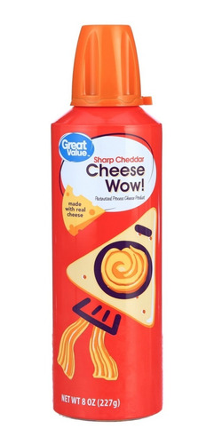 Queso Untable Cheese Wow! Sabor Sharp Cheddar Importado 227g