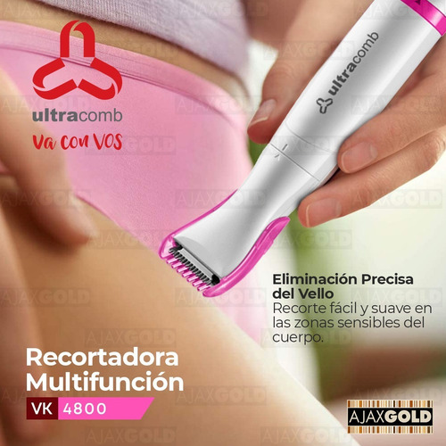Imagen 5 de 8 de Afeitadora De Pelo Multifuncion Recorta 3 En 1 Inalambrica