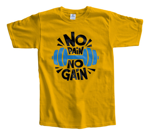 No Pain No Gain Playera Hombre Mujer Gym Cardio Ejercicio