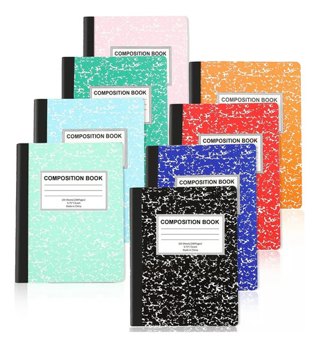 Libreta Cuadernos Cosida Profesional Escolar 100 Hojas 8pz Color Color