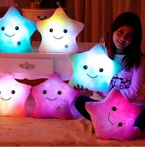 Imagen 1 de 2 de Cojín Almohada Forma Estrella Luminosa/espanta Coco.
