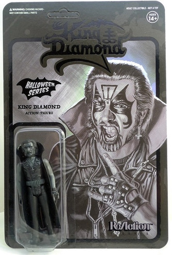 King Diamond Negro Figura Reaction Super7 Halloween Series