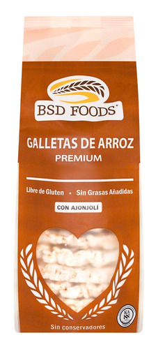 Kit 3 Bolsas Galletas De Arroz Con Ajonjolí Libre Gluten