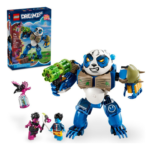 LEGO® DREAMZzz™ Logan Panda Poderoso 71480; juguete para niño; 2 formas de construir el guerrero panda; incluye 2 minifiguras; 7+