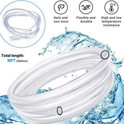 PATIKIL 3,3 Pies Aire Acondicionador Manguera Kit, Universal Conector Manguera Con Abrazadera Para Mini-Split Ventana AC Unidad Lavavajillas Grifo, Blanco