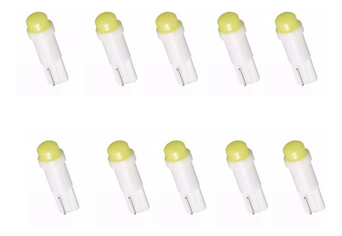  10 Lampara Led T5 1 Smd  12v Luz Blanca Cob Ld1