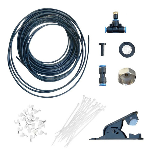 Imagen 3 de 10 de Kit Riego Microaspersion Nebulizador Manguera 20 Mts Tagwood