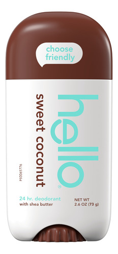 Hello Desodorante De Coco Dulce Con Manteca De Karit 73 G Fragancia Sweet Coconut