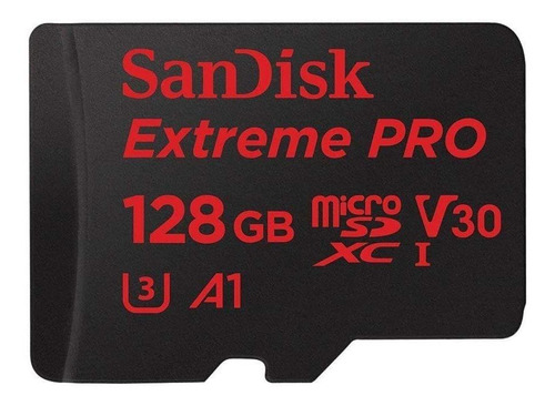 Cartão de memória SanDisk SDSQXCG-128G-GN6MA  Extreme Pro com adaptador SD 128GB