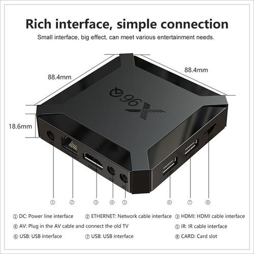 Imagen 2 de 9 de Tv Box Estándar 4k 16gb Memoria-streaming Player