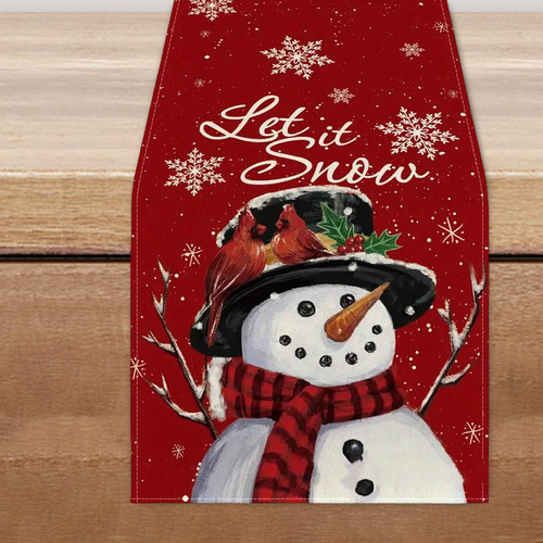 2 De Mesa Navideño Con Copos De Nieve, Mantel Para Mesa,