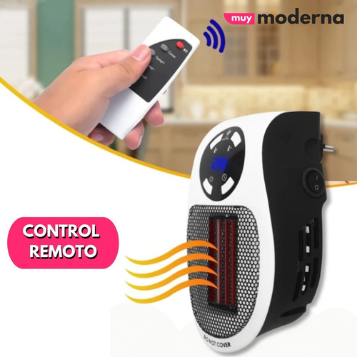 Calefactor De Pared Portátil Control Remoto Programable Muy®