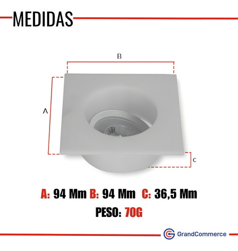Kit 10 Spot Led 5w Quadrado Embutir 4000k Branco Avant Cor Branco Neutro 127/220V