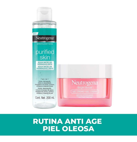 Rutina Anti Age Agua Micelar Purified Skin + Bright Boost