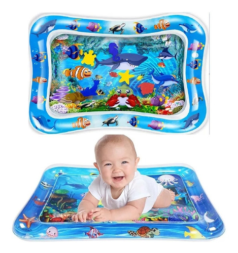 Imagen 4 de 5 de Alfombra De Agua O Inflable Sensorial Para Bebe Cojin