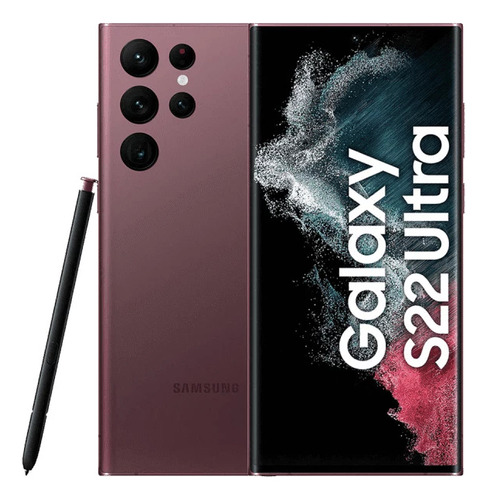 Samsung Galaxy S22 Ultra 256 Gb Burgundy 12 Gb Ram Con Caja Original (Reacondicionado)