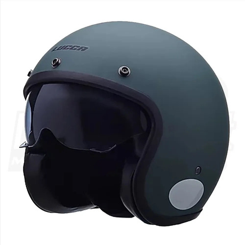 Capacete Aberto Café Racer Solar Lucca Sublime Militar Verde