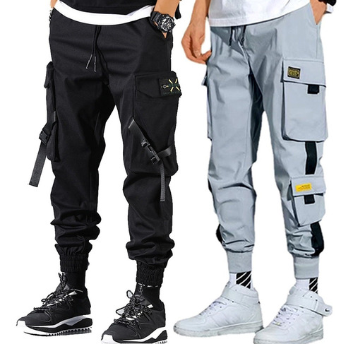 Pantalones Cargo Estilo Hip Hop Unisex