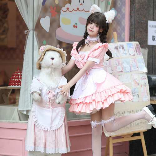 Conjunto De Vestidos De Sirvienta De Cosplay De Talla Grande