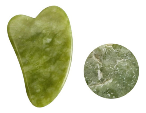 Imagen 1 de 5 de Guasha Piedra De Jade Natural Masaje Facial