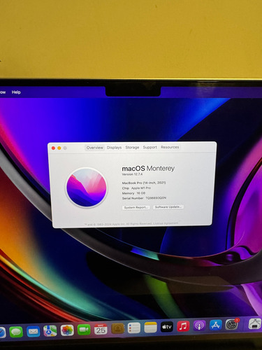 Macbook Pro 14 M1 Pro - 16gb 512gb - Bateria 100% Prateado (Usado)