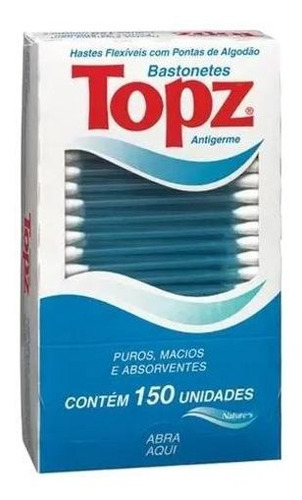 Imagem 1 de 4 de Hastes Flexíveis Cotonetes Topz Bastonetes150 Unidades