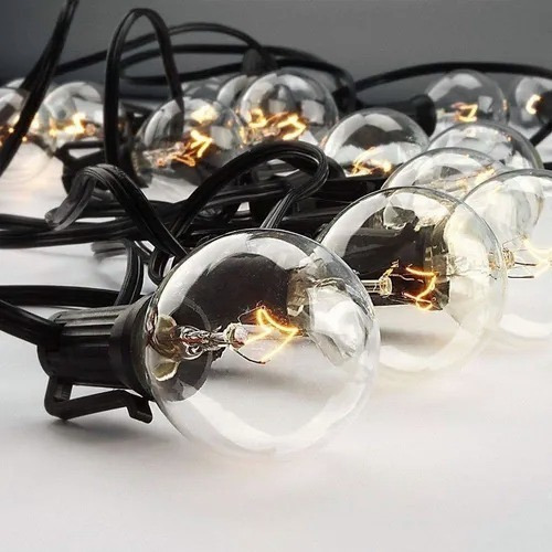 Guirnalda De Luces 25 Focos De Exterior Vintage Impermeable