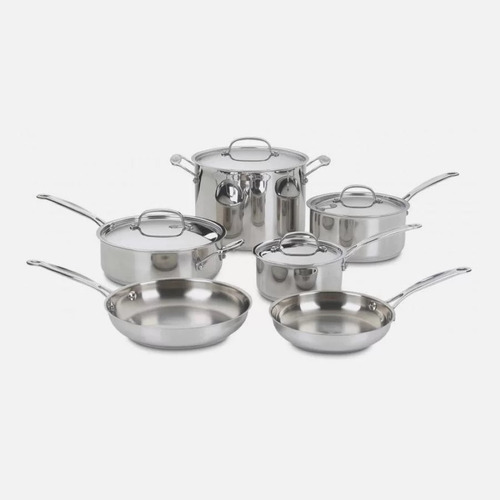 Conjunto Cuisinart De Panelas Chef's Classic 10 Peças Inox