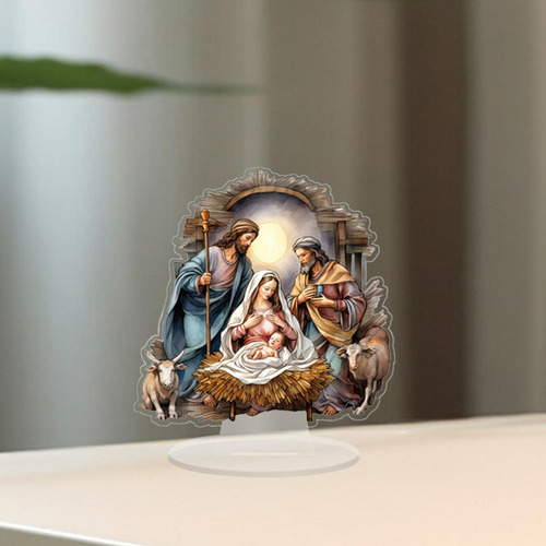 Letrero Acrílico De Natividad, Decoración Navideña
