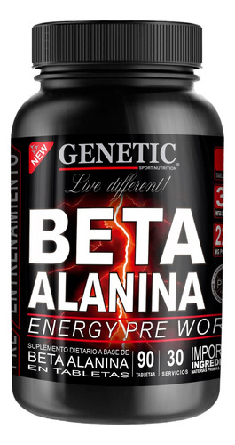 10 Beta Alanina Rápida Energía Explosiva Pre Entreno Genetic